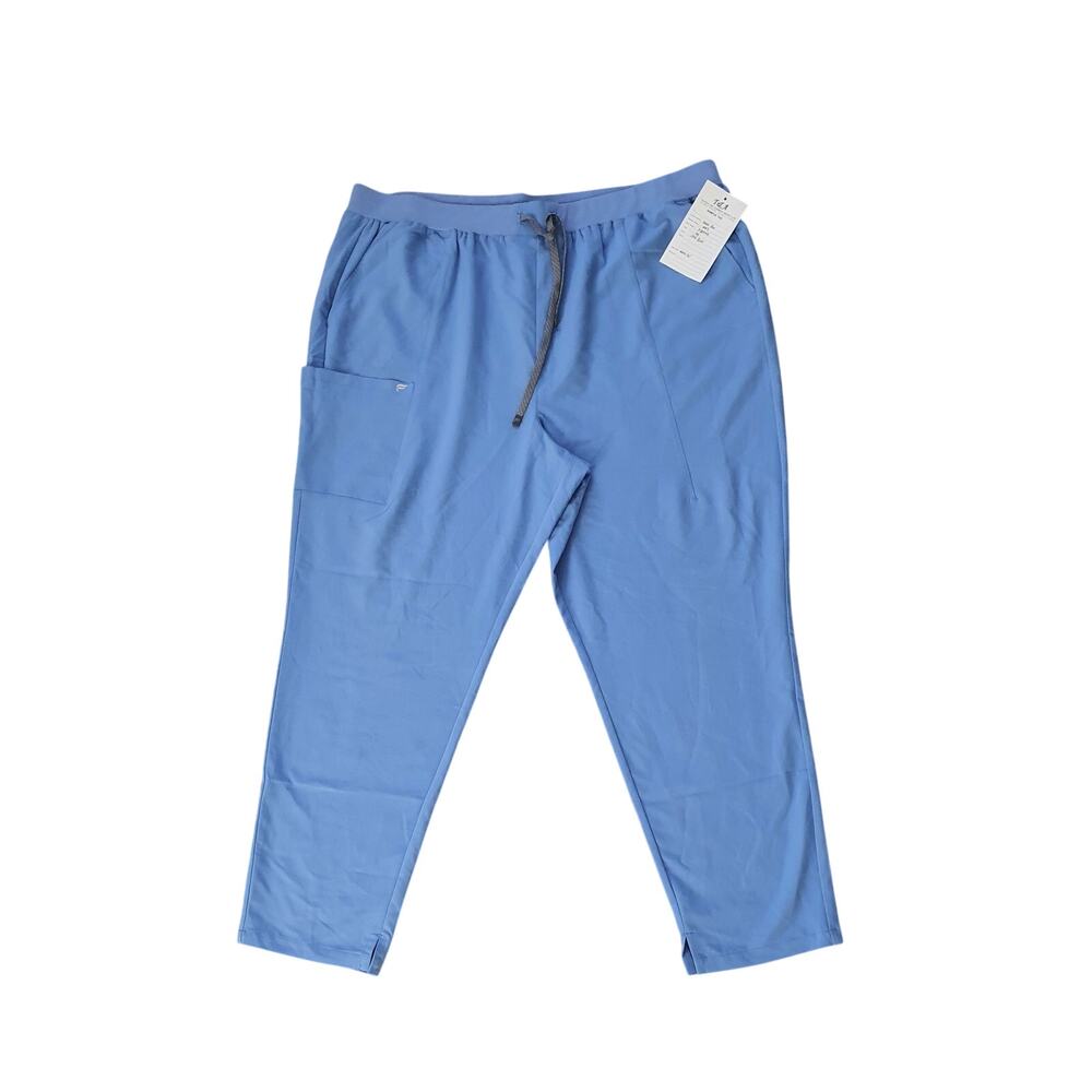 Fabletics NWOT Ion Scrub Pants Womens Plus 4X Ceil Blue Straight Leg READ